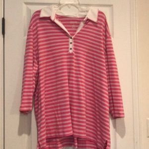 💕Pretty in Pink Stripes Polo Shirt💕